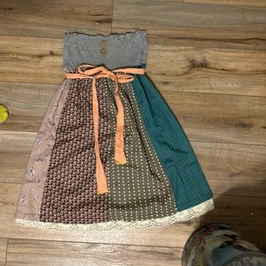 Patchwork dress. Could be worn as skirt. Scrapbook styled